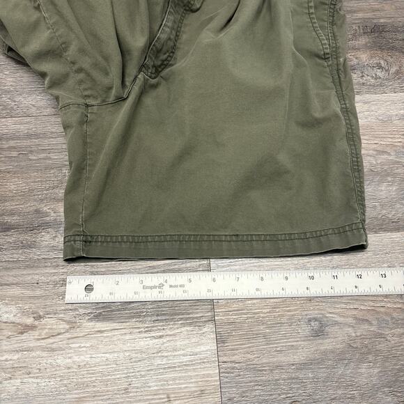 Vintage 90s Y2K Woolrich Herb Green Mens 38 Relaxed Fit Pleated Chino Shorts EUC - Picture 9 of 9